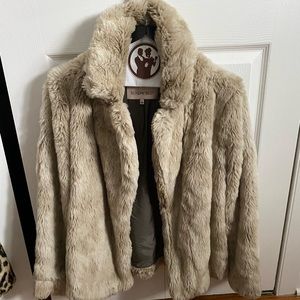 Sunday best faux fur coat - size small
